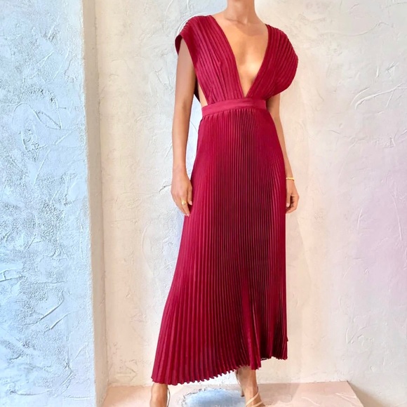L’IDEE Dresses Viral Dress Lidee Gala Midi Dress In Ruby Poshmark